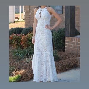 Glitter Lace Prom Dress